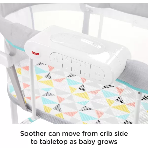 FisherPrice Baby Bedside Sleeper Soothing Motions Bassinet With Lights Music Vibrations amp Overhead Mobile WindmillWindmill