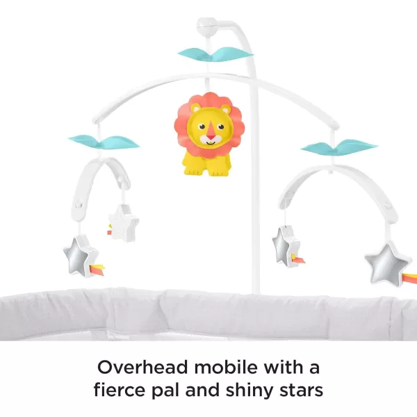 FisherPrice Baby Bedside Sleeper Soothing Motions Bassinet With Lights Music Vibrations amp Overhead Mobile WindmillWindmill