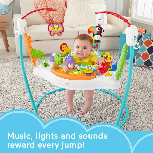 FisherPrice Baby Bouncer Color Climbers Jumperoo Activity Center with Music Lights amp Developmental Toys Amazon ExclusiveAnimal Activity Jumperoo