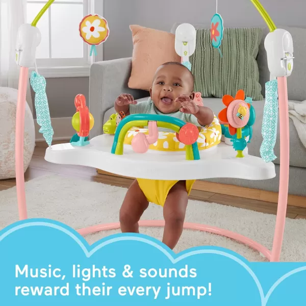 FisherPrice Baby Bouncer Color Climbers Jumperoo Activity Center with Music Lights amp Developmental Toys Amazon ExclusiveBlooming Fun Jumperoo