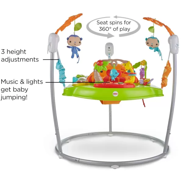 FisherPrice Baby Bouncer Color Climbers Jumperoo Activity Center with Music Lights amp Developmental Toys Amazon ExclusiveTiger Time Jumperoo