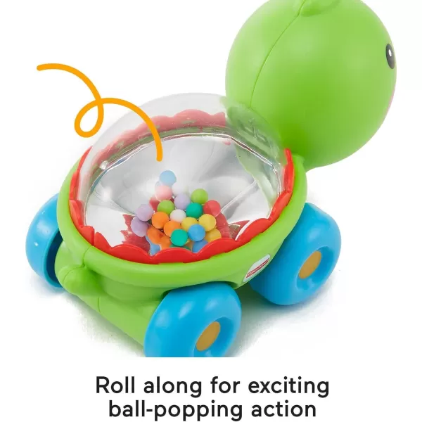 FisherPrice Baby Crawling Toy Poppity Pop Turtle PushAlong Vehicle With Ball Popping Sounds For Ages 6 MonthsFisherPrice Baby Crawling Toy Poppity Pop Turtle PushAlong Vehicle With Ball Popping Sounds For Ages 6 Months