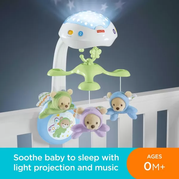 FisherPrice Baby Crib Toy 3in1 Projection Mobile Butterfly Dreams Sound Machine with Light Projection for Newborn to ToddlerButterfly Dreams