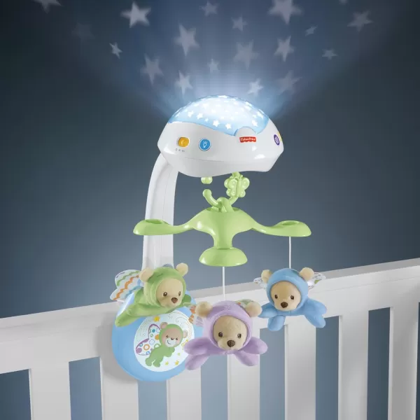 FisherPrice Baby Crib Toy 3in1 Projection Mobile Butterfly Dreams Sound Machine with Light Projection for Newborn to ToddlerButterfly Dreams