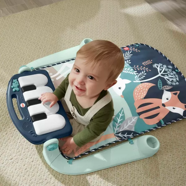 FisherPrice Baby Gift Set Deluxe Kick amp Play Piano Gym amp MaracasPlaymat amp Musical Toy with Smart Stages Learning Content plus 2 Rattles Amazon ExclusiveMoonlight Fawn Kick N Play