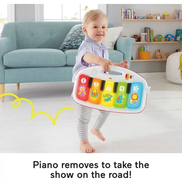 FisherPrice Baby Gift Set Deluxe Kick amp Play Piano Gym amp MaracasPlaymat amp Musical Toy with Smart Stages Learning Content plus 2 Rattles Amazon ExclusiveKick N Play Green