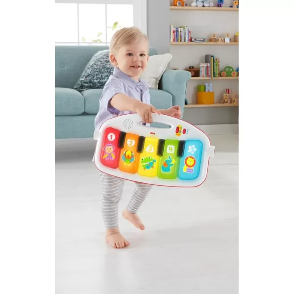 FisherPrice Baby Gift Set Deluxe Kick amp Play Piano Gym amp MaracasPlaymat amp Musical Toy with Smart Stages Learning Content plus 2 Rattles Amazon ExclusiveKick N Play Green