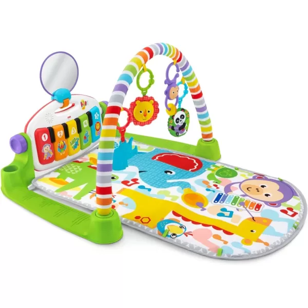 FisherPrice Baby Gift Set Deluxe Kick amp Play Piano Gym amp MaracasPlaymat amp Musical Toy with Smart Stages Learning Content plus 2 Rattles Amazon ExclusiveKick N Play Green