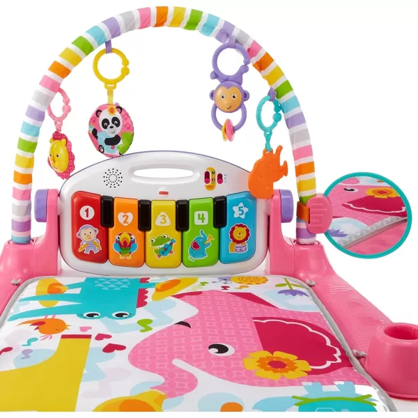 FisherPrice Baby Gift Set Deluxe Kick amp Play Piano Gym amp MaracasPlaymat amp Musical Toy with Smart Stages Learning Content plus 2 Rattles Amazon ExclusiveKick N Play Pink