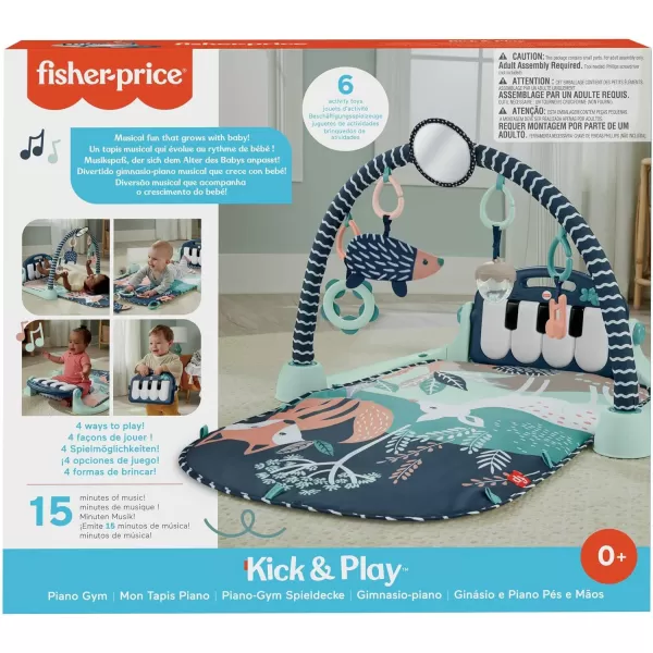 FisherPrice Baby Gift Set Deluxe Kick amp Play Piano Gym amp MaracasPlaymat amp Musical Toy with Smart Stages Learning Content plus 2 Rattles Amazon ExclusiveMoonlight Fawn Kick N Play