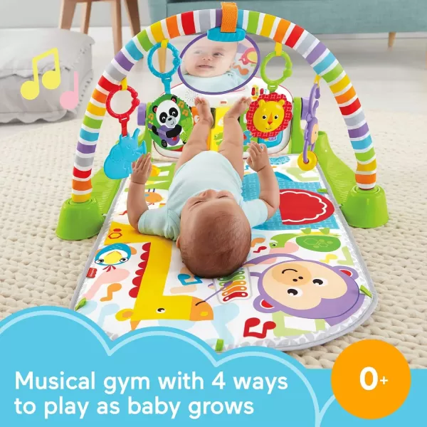 FisherPrice Baby Gift Set Deluxe Kick amp Play Piano Gym amp MaracasPlaymat amp Musical Toy with Smart Stages Learning Content plus 2 Rattles Amazon ExclusiveKick N Play Green