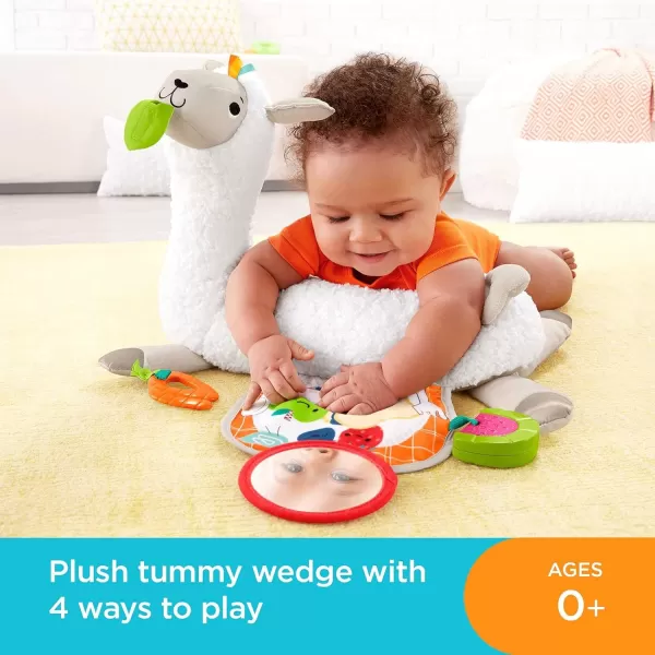 FisherPrice Baby Plush Baby Wedge GrowWithMe Tummy Time Llama With 3 TakeAlong Toys For Sensory PlayFisherPrice Baby Plush Baby Wedge GrowWithMe Tummy Time Llama With 3 TakeAlong Toys For Sensory Play