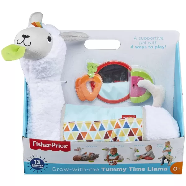 FisherPrice Baby Plush Baby Wedge GrowWithMe Tummy Time Llama With 3 TakeAlong Toys For Sensory PlayFisherPrice Baby Plush Baby Wedge GrowWithMe Tummy Time Llama With 3 TakeAlong Toys For Sensory Play