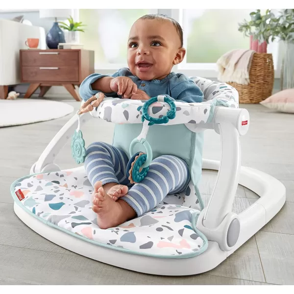 FisherPrice Baby Portable Baby Chair SitMeUp Floor Seat with Developmental Toys amp Machine Washable Seat Pad Pacific PebbleFisherPrice Baby Portable Baby Chair SitMeUp Floor Seat with Developmental Toys amp Machine Washable Seat Pad Pacific Pebble