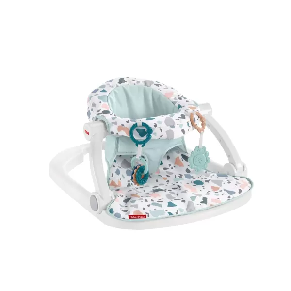 FisherPrice Baby Portable Baby Chair SitMeUp Floor Seat with Developmental Toys amp Machine Washable Seat Pad Pacific PebbleFisherPrice Baby Portable Baby Chair SitMeUp Floor Seat with Developmental Toys amp Machine Washable Seat Pad Pacific Pebble