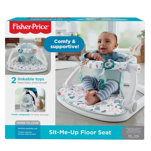 FisherPrice Baby Portable Baby Chair SitMeUp Floor Seat with Developmental Toys amp Machine Washable Seat Pad Pacific PebbleFisherPrice Baby Portable Baby Chair SitMeUp Floor Seat with Developmental Toys amp Machine Washable Seat Pad Pacific Pebble