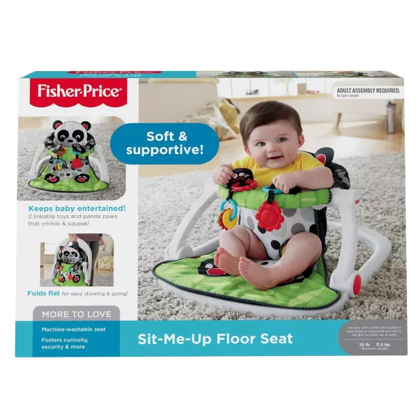 FisherPrice Baby Portable Chair SitMeUp Floor Seat with Developmental Toys and Crinkle Squeaker Seat Pad Panda Paws Amazon ExclusiveFisherPrice Baby Portable Chair SitMeUp Floor Seat with Developmental Toys and Crinkle Squeaker Seat Pad Panda Paws Amazon Exclusive