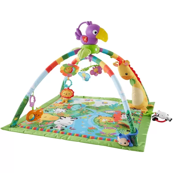 FisherPrice Baby Rainforest Music amp Lights Deluxe Infant GymStandard Packaging