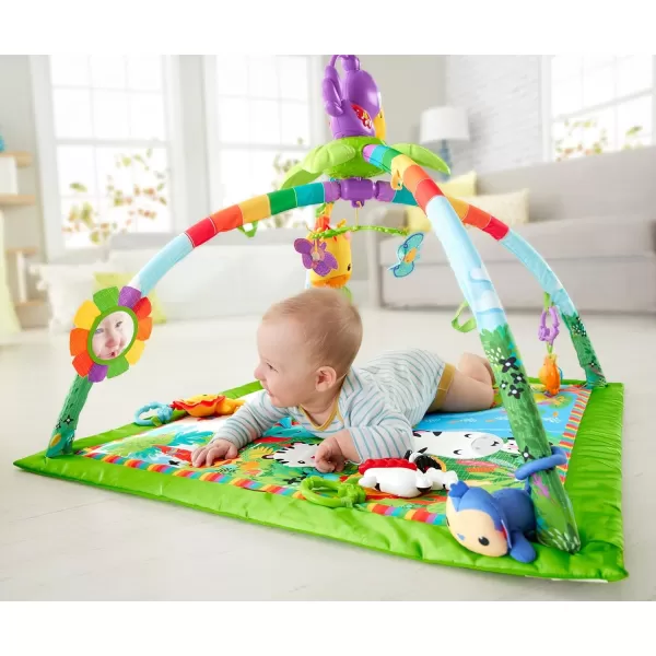 FisherPrice Baby Rainforest Music amp Lights Deluxe Infant GymStandard Packaging