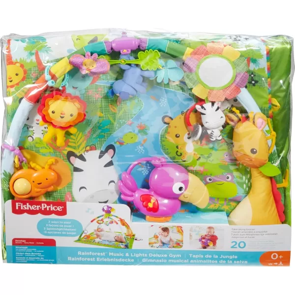 FisherPrice Baby Rainforest Music amp Lights Deluxe Infant GymStandard Packaging