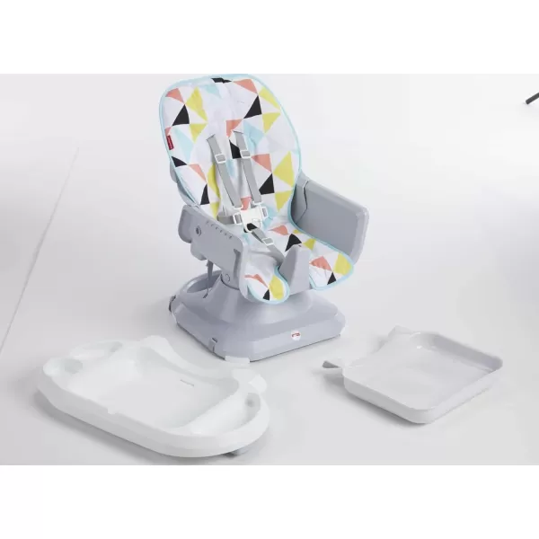 FisherPrice Baby SpaceSaver Simple Clean High Chair Baby to Toddler Portable Dining Seat with Removable Tray Liner Windmill Amazon ExclusiveMulticolor