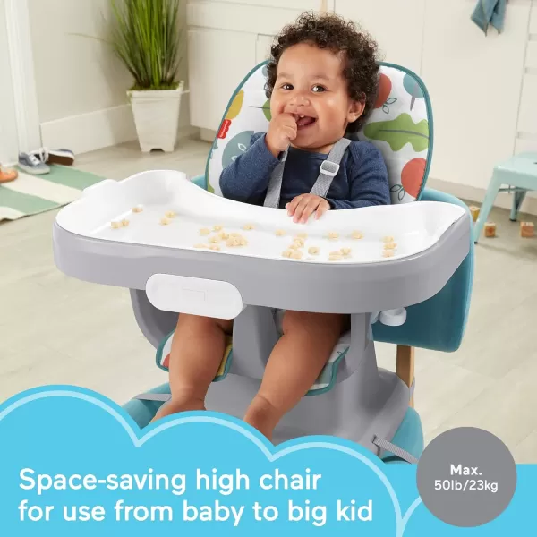 FisherPrice Baby SpaceSaver Simple Clean High Chair Baby to Toddler Portable Dining Seat with Removable Tray Liner Windmill Amazon ExclusivePearfection