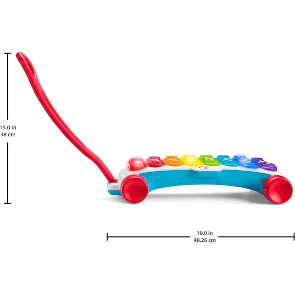 FisherPrice Baby To Toddler Learning Toy Giant LightUp Xylophone PullAlong With Music amp Phrases For Ages 9 MonthsRetail Packaging