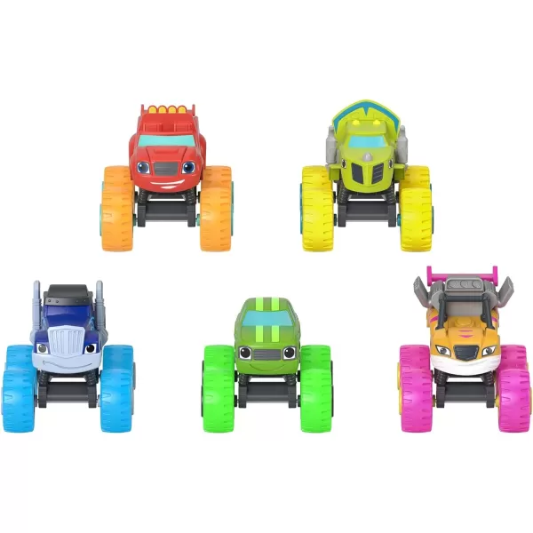 FisherPrice Blaze and the Monster Machines Racers 4 Pack set of diecast metal pushalong vehicles for preschool kids ages 3 years and older Amazon Exclusive5 pack