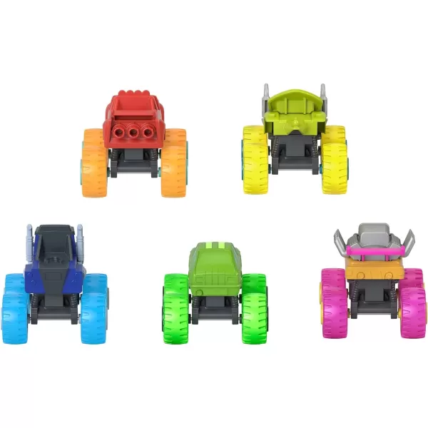 FisherPrice Blaze and the Monster Machines Racers 4 Pack set of diecast metal pushalong vehicles for preschool kids ages 3 years and older Amazon Exclusive5 pack