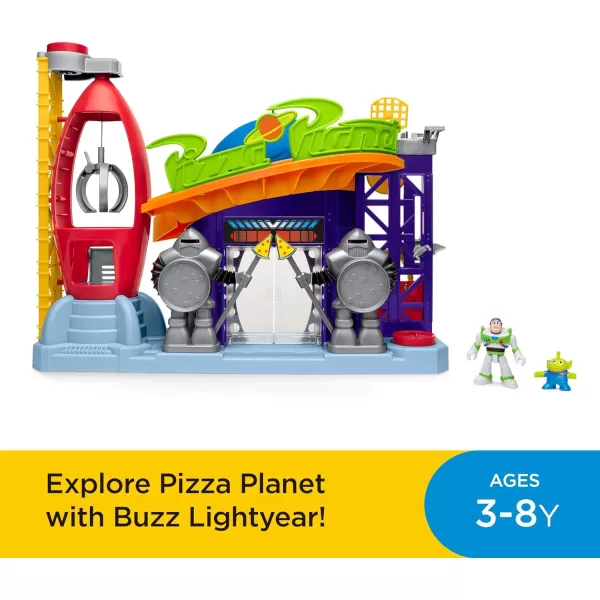 FisherPrice Imaginext  Disney Pixar Toy Story Pizza Planet playset with Buzz Lightyear figure for preschool kids ages 38 yearsFisherPrice Imaginext  Disney Pixar Toy Story Pizza Planet playset with Buzz Lightyear figure for preschool kids ages 38 years