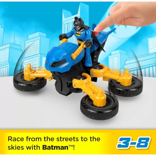 FisherPrice Imaginext DC Super Friends Batman Toy Poseable Figure amp Transforming Batcycle with Projectile Launcher for Preschool Kids Ages 3 YearsFisherPrice Imaginext DC Super Friends Batman Toy Poseable Figure amp Transforming Batcycle with Projectile Launcher for Preschool Kids Ages 3 Years