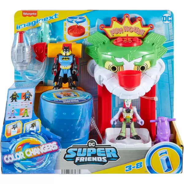 FisherPrice Imaginext DC Super Friends Batman Toy the Joker Funhouse Playset Color Changers with 2 Figures amp Accessories for Ages 3 YearsFisherPrice Imaginext DC Super Friends Batman Toy the Joker Funhouse Playset Color Changers with 2 Figures amp Accessories for Ages 3 Years