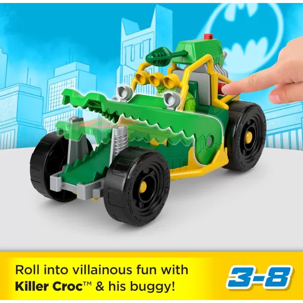 FisherPrice Imaginext DC Super Friends Killer Croc Figure amp Buggy Toy Car with Projectile Launcher for Preschool Pretend Play Ages 3 YearsFisherPrice Imaginext DC Super Friends Killer Croc Figure amp Buggy Toy Car with Projectile Launcher for Preschool Pretend Play Ages 3 Years