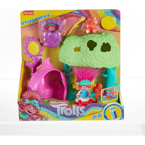 FisherPrice Imaginext DreamWorks Trolls Preschool Toys Flower Fun Campsite Playset with Poppy Figure for Pretend Play Ages 3 YearsFisherPrice Imaginext DreamWorks Trolls Preschool Toys Flower Fun Campsite Playset with Poppy Figure for Pretend Play Ages 3 Years