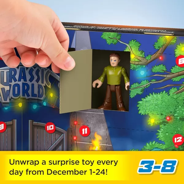 FisherPrice Imaginext Jurassic World Advent Calendar Christmas Gift of 25 Dinosaur Toys amp Figures for Preschool Kids Ages 3 YearsFisherPrice Imaginext Jurassic World Advent Calendar Christmas Gift of 25 Dinosaur Toys amp Figures for Preschool Kids Ages 3 Years