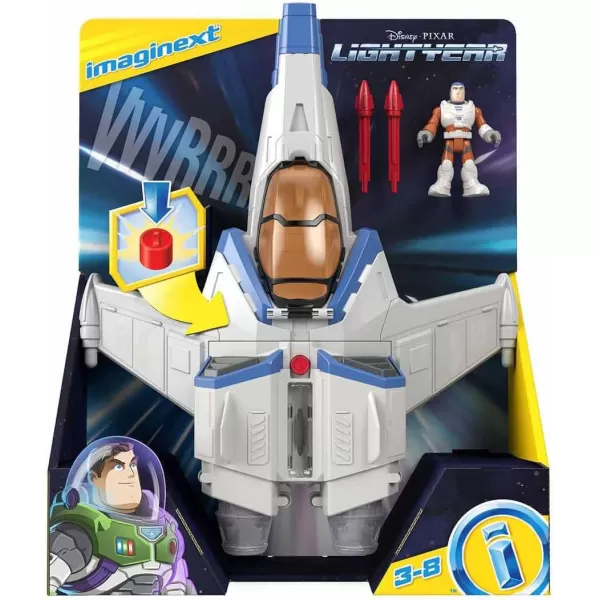 FisherPrice Imaginext Spaceship Toy Disney and Pixar Lightyear Lights amp Sounds XL15 with Buzz Lightyear Figure for Preschool Kids Ages 3 YearsFisherPrice Imaginext Spaceship Toy Disney and Pixar Lightyear Lights amp Sounds XL15 with Buzz Lightyear Figure for Preschool Kids Ages 3 Years