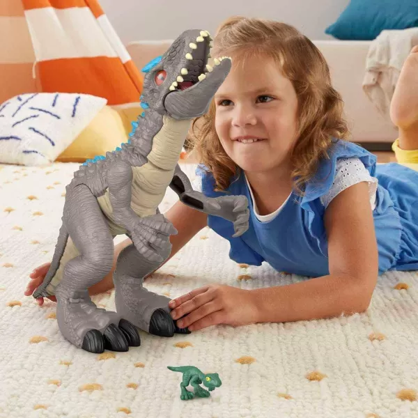 FisherPrice Jurassic World Toys Jurassic World Indominus Rex Dinosaur Toy with Thrashing Action amp Raptor Figure for Pretend Play Ages 3 YearsFisherPrice Jurassic World Toys Jurassic World Indominus Rex Dinosaur Toy with Thrashing Action amp Raptor Figure for Pretend Play Ages 3 Years