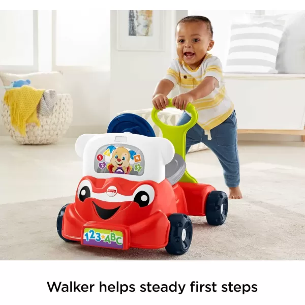 FisherPrice Laugh amp Learn 3In1 Smart Car Baby Walker amp Toddler RideOn Toy with Smart Stages Learning Content for Ages 9 MonthsStandard