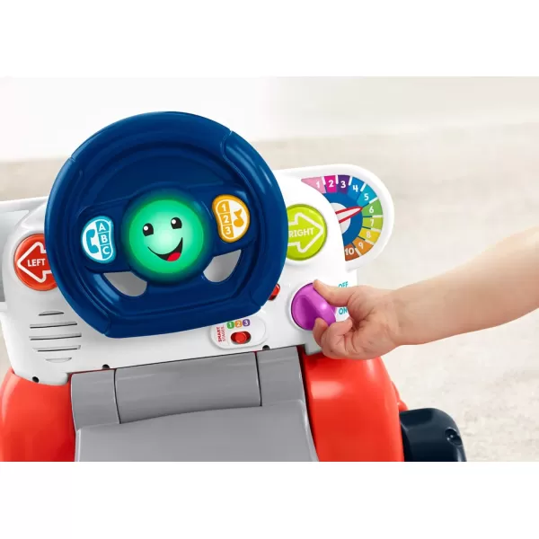 FisherPrice Laugh amp Learn 3In1 Smart Car Baby Walker amp Toddler RideOn Toy with Smart Stages Learning Content for Ages 9 MonthsStandard