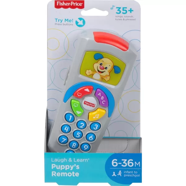 FisherPrice Laugh amp Learn Baby Learning Toy Puppys Remote Pretend TV Control with Music and Lights for Ages 6 MonthsLaugh amp Learn Puppys Remote