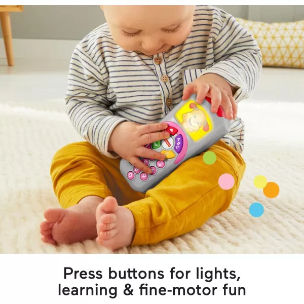 FisherPrice Laugh amp Learn Baby Learning Toy Puppys Remote Pretend TV Control with Music and Lights for Ages 6 MonthsLaugh amp Learn Sis Remote