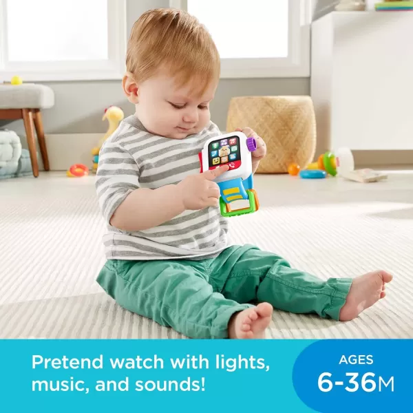 FisherPrice Laugh amp Learn Baby To Toddler Toy Time To Learn Smartwatch With Lights amp Music For Pretend Play Ages 6 MonthsFisherPrice Laugh amp Learn Baby To Toddler Toy Time To Learn Smartwatch With Lights amp Music For Pretend Play Ages 6 Months