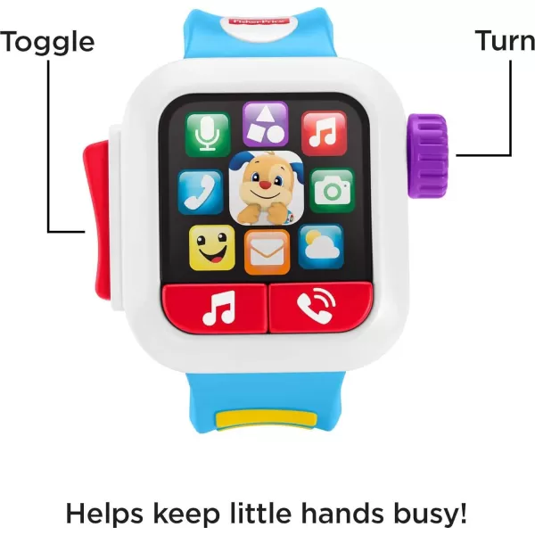 FisherPrice Laugh amp Learn Baby To Toddler Toy Time To Learn Smartwatch With Lights amp Music For Pretend Play Ages 6 MonthsFisherPrice Laugh amp Learn Baby To Toddler Toy Time To Learn Smartwatch With Lights amp Music For Pretend Play Ages 6 Months