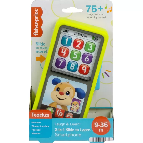 FisherPrice Laugh amp Learn Baby amp Toddler Toy 2In1 Slide To Learn Smartphone With Lights amp Music For Ages 9 MonthsFisherPrice Laugh amp Learn Baby amp Toddler Toy 2In1 Slide To Learn Smartphone With Lights amp Music For Ages 9 Months