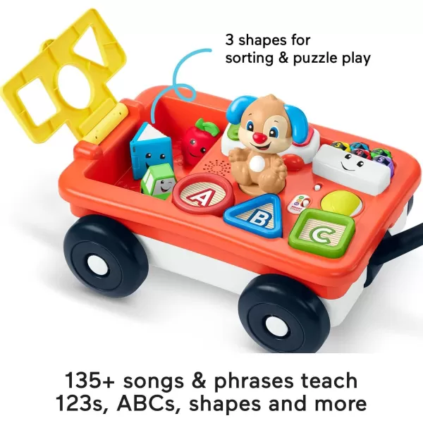 FisherPrice Laugh amp Learn Baby amp Toddler Toy Pull amp Play Learning Wagon with Smart Stages amp 4 Pieces for Ages 6 MonthsSIOCFFP