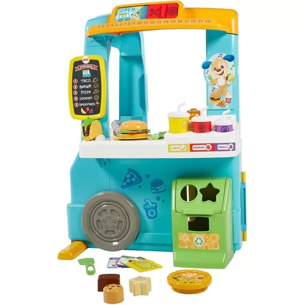 FisherPrice Laugh amp Learn Toddler Learning Toy Servin Up Fun Food Truck Electronic Playset With 24 Accessories For Ages 18 MonthsFisherPrice Laugh amp Learn Toddler Learning Toy Servin Up Fun Food Truck Electronic Playset With 24 Accessories For Ages 18 Months