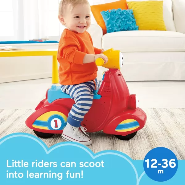 FisherPrice Laugh amp Learn Toddler RideOn Smart Stages Scooter Musical Learning Toy with MotionActivated Songs for Ages 1 YearsStandard Packaging