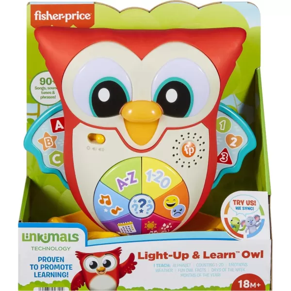 FisherPrice Linkimals Toddler Learning Toy LightUp amp Learn Owl with Interactive Lights Music amp Motion for Ages 18 MonthsFisherPrice Linkimals Toddler Learning Toy LightUp amp Learn Owl with Interactive Lights Music amp Motion for Ages 18 Months