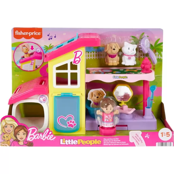 FisherPrice Little People Barbie Toddler Playset Play and Care Pet Spa with Music Sounds amp 4 Pieces for Ages 18 MonthsFisherPrice Little People Barbie Toddler Playset Play and Care Pet Spa with Music Sounds amp 4 Pieces for Ages 18 Months