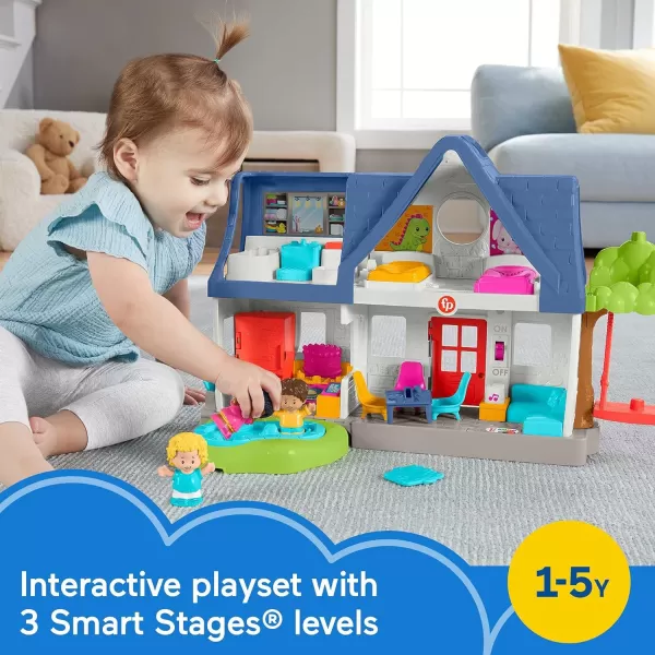 FisherPrice Little People Friends Together Play House Electronic Playset with Smart Stages Learning Content for Toddlers and Preschool Kids  BluePlayset SIOCFFP